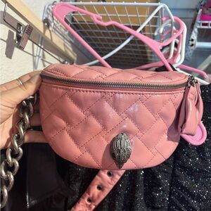 Kurt Geiger Pink quilted fanny pack